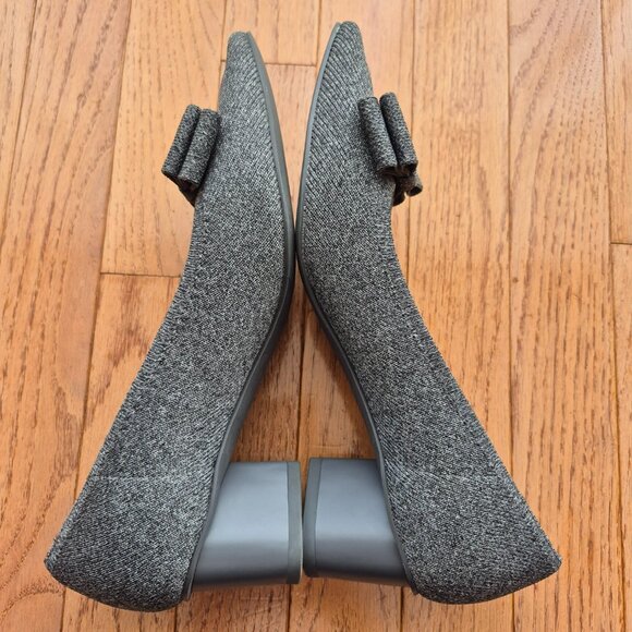 Vivaia Titli Pointed-Toe Bow Heels Gray EU39 US8 - Picture 8 of 13
